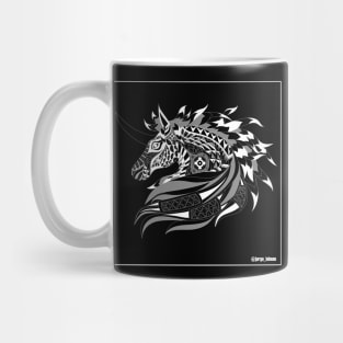 unicorn horse power in ecopop pattern Mug